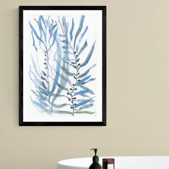 Seaweed Wall Print - Blue, Paper