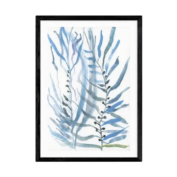 Seaweed Wall Print - Blue, Paper