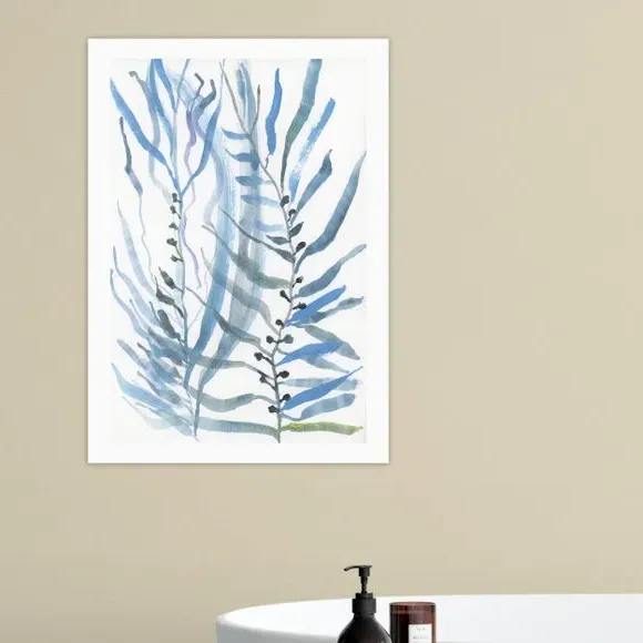 Seaweed Wall Print - Blue, Paper image