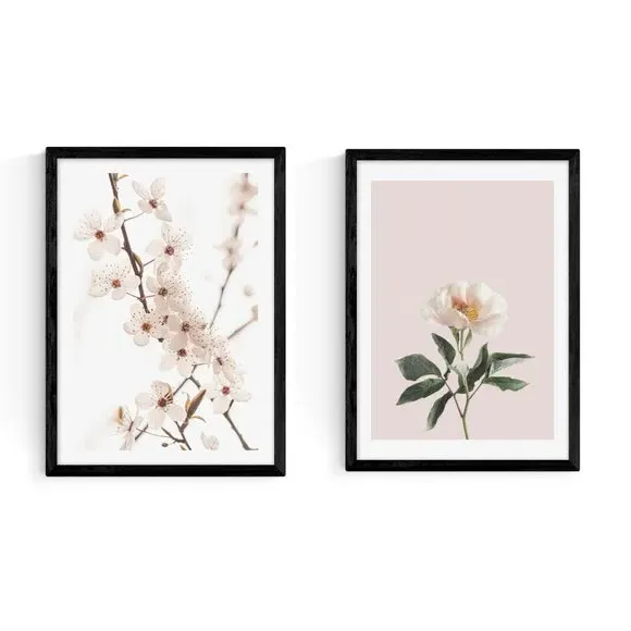 Set of 2 Delicate Prints - Pink