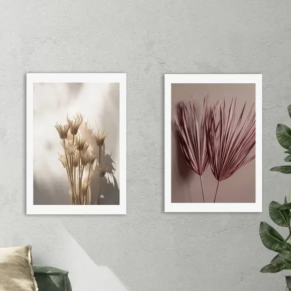 Set of 2 Framed Prints - Botanical Design image