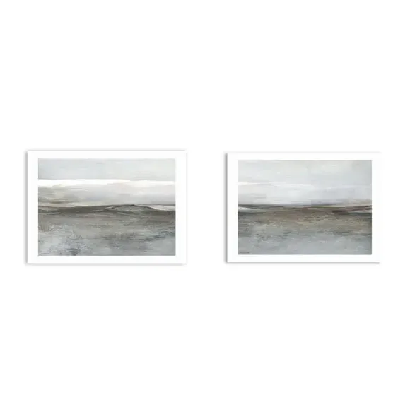 Set of 2 Landscape Prints - Brown, Paper