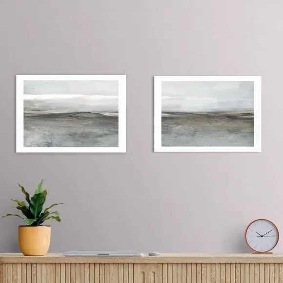 Set of 2 Landscape Prints - Brown, Paper image