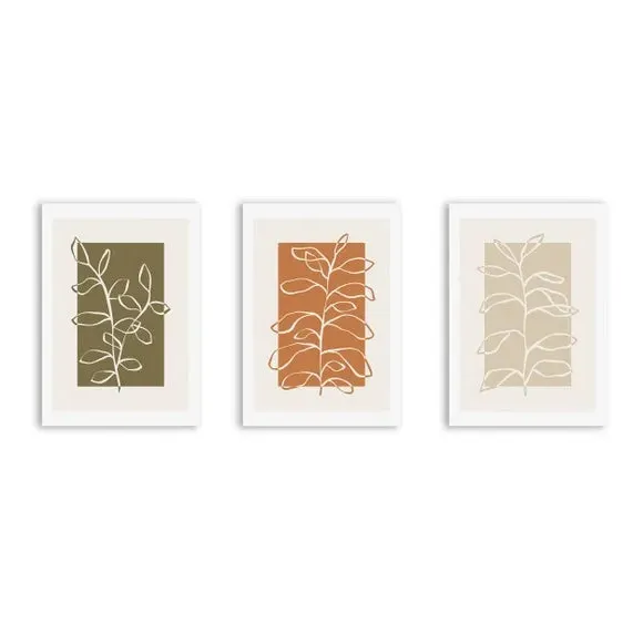 Set of 3 Botany Wall Prints - Multicolor