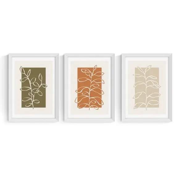 Set of 3 Botany Wall Prints - Multicolor