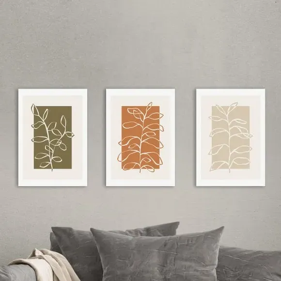 Set of 3 Botany Wall Prints - Multicolor image