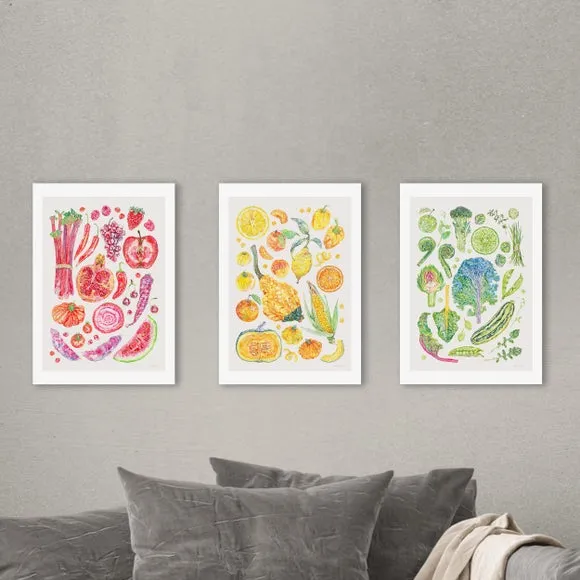 Set of 3 Framed Prints Botanical Design image