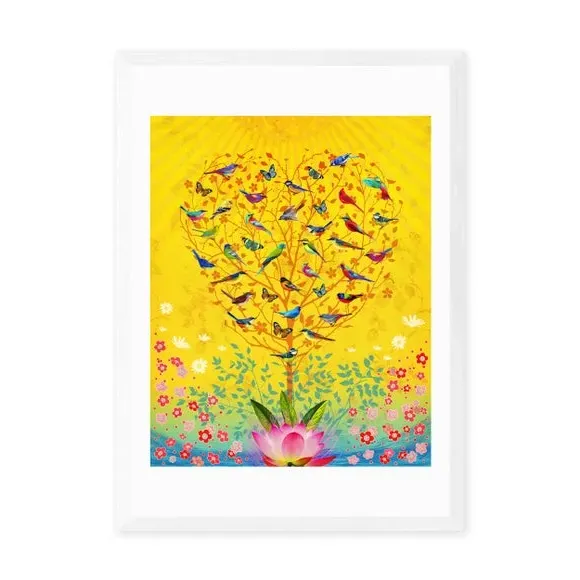 Sound of Sunshine Wall Print - Yellow, Paper