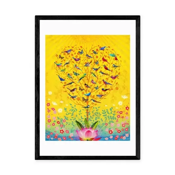 Sound of Sunshine Wall Print - Yellow, Paper