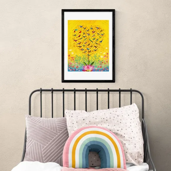 Sound of Sunshine Wall Print - Yellow, Paper