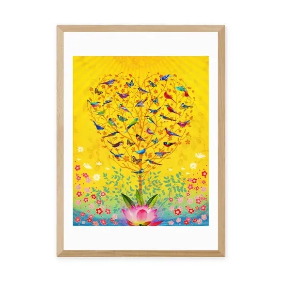 Sound of Sunshine Wall Print - Yellow, Paper