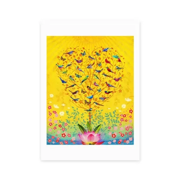 Sound of Sunshine Wall Print - Yellow, Paper
