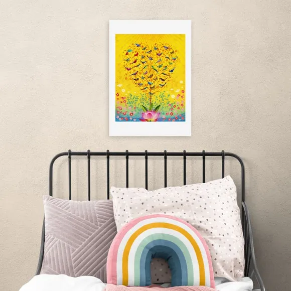 Sound of Sunshine Wall Print - Yellow, Paper image