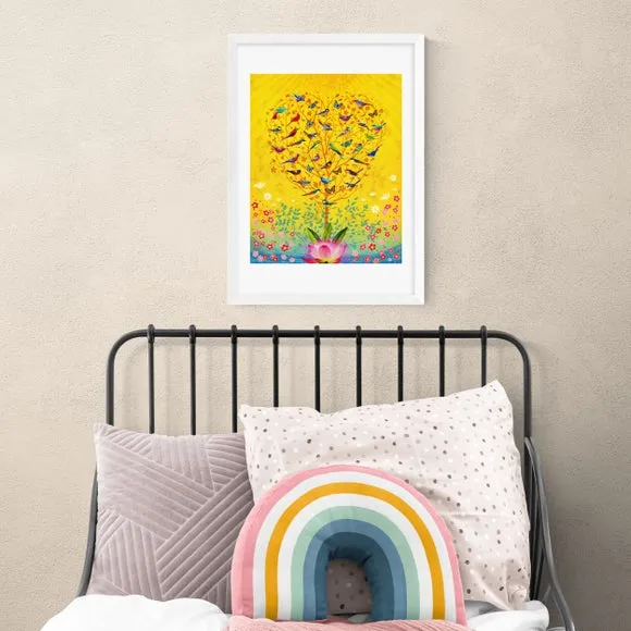 Sound of Sunshine Wall Print - Yellow, Paper