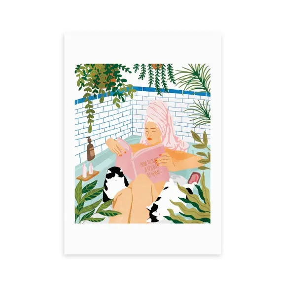 Spa Day Wall Print - Multicolor, Paper image