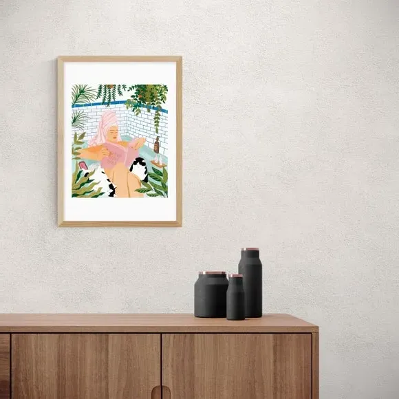 Spa Day Wall Print - Multicolor, Paper