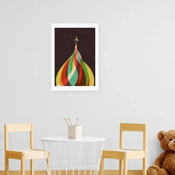 Space Boy Wall Print - Multicolor, Paper image