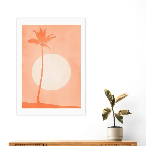 St. Tropez Sunset Print - Orange, Paper image