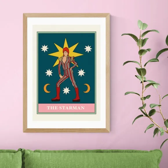 Starman Art Print - Green, Archival Paper