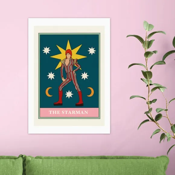 Starman Art Print - Green, Archival Paper image
