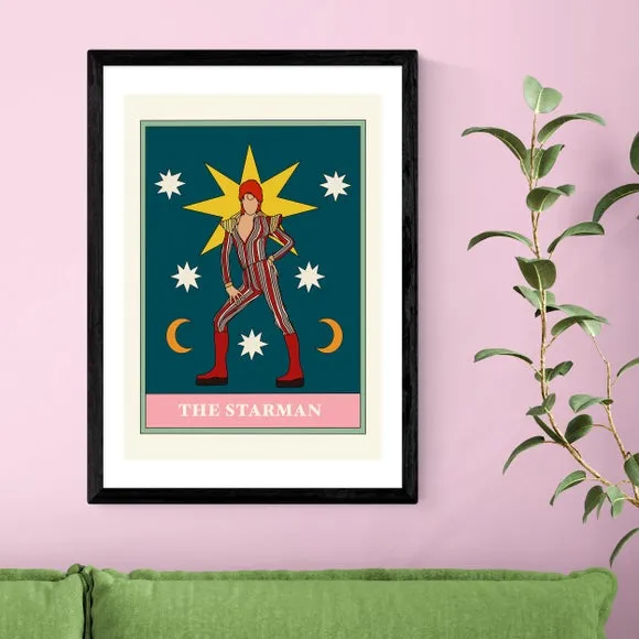 Starman Art Print - Green, Archival Paper