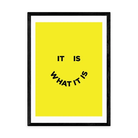 Statement Graphic Print - Yellow, Archival Paper