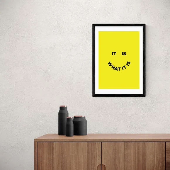 Statement Graphic Print - Yellow, Archival Paper