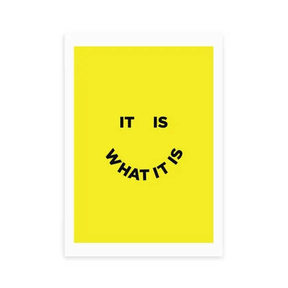 Statement Graphic Print - Yellow, Archival Paper