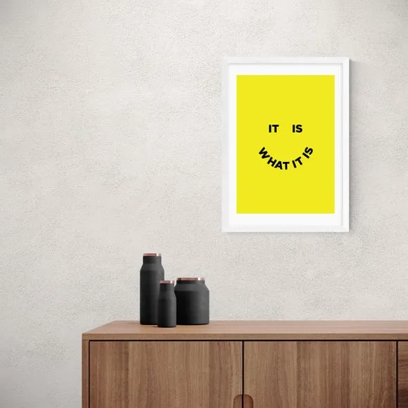 Statement Graphic Print - Yellow, Archival Paper