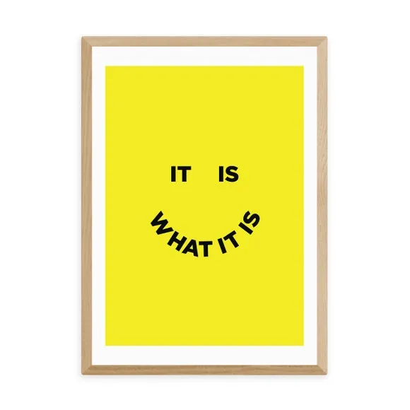 Statement Graphic Print - Yellow, Archival Paper