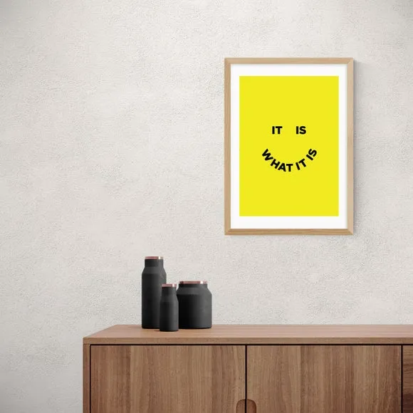 Statement Graphic Print - Yellow, Archival Paper