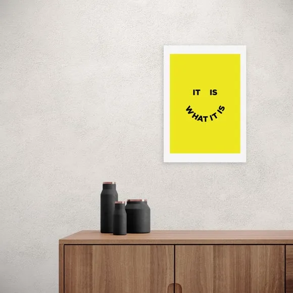 Statement Graphic Print - Yellow, Archival Paper image
