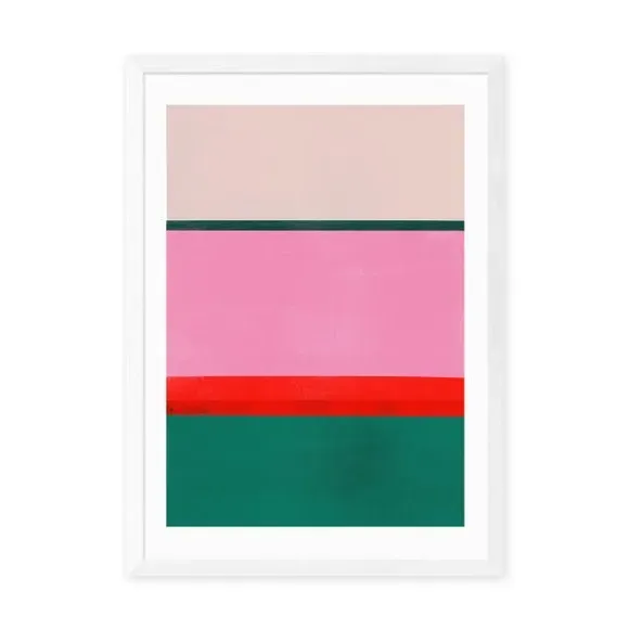 Stripe Study 16 Wall Print - Pink