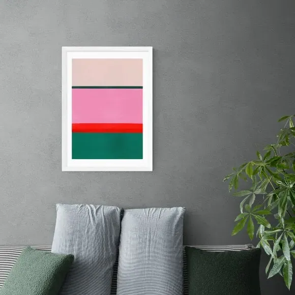 Stripe Study 16 Wall Print - Pink