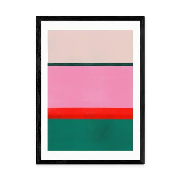 Stripe Study 16 Wall Print - Pink