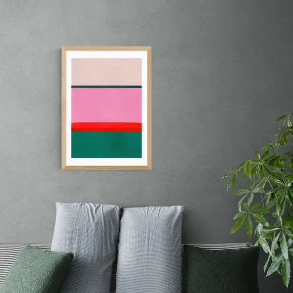 Stripe Study 16 Wall Print - Pink