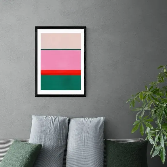 Stripe Study 16 Wall Print - Pink