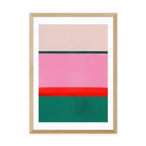Stripe Study Wall Print - Pink