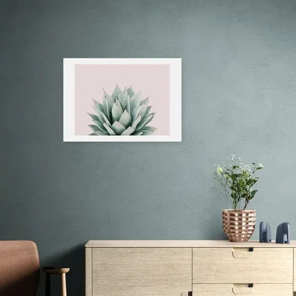 Succulent Wall Print - Pink, Archival Paper image
