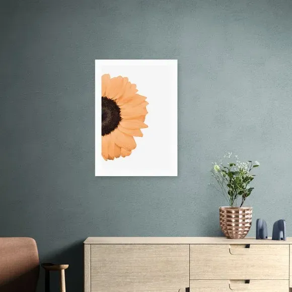 Sunflower Wall Print - Yellow, Archival Paper image