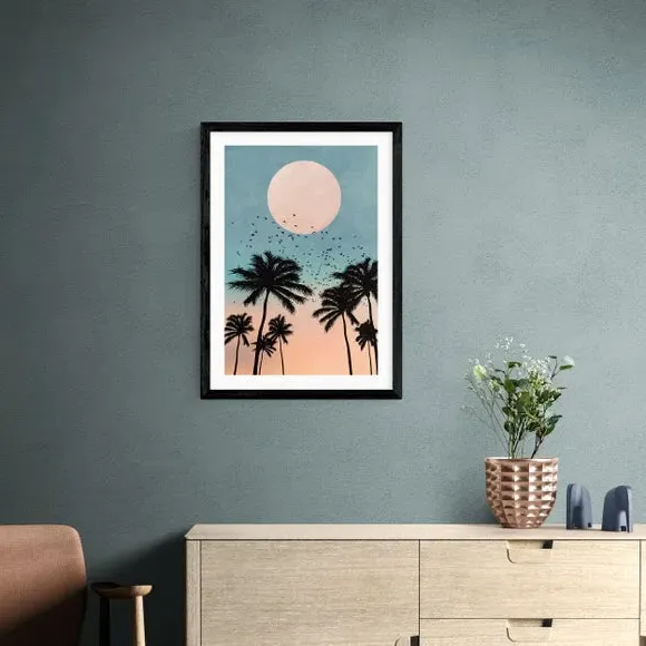 Sunrise Wall Print - Blue, Paper