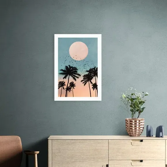 Sunrise Wall Print - Blue, Paper image
