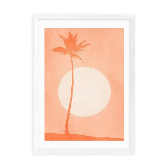 Sunset Print Tropical Design - Orange, Paper