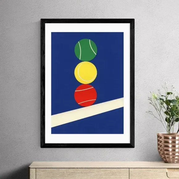 Tennis Art Print - Multicolor, Paper
