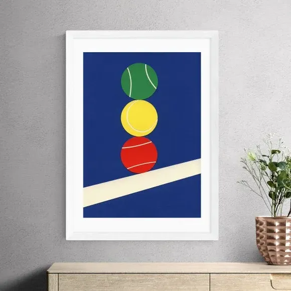 Tennis Art Print - Multicolor, Paper