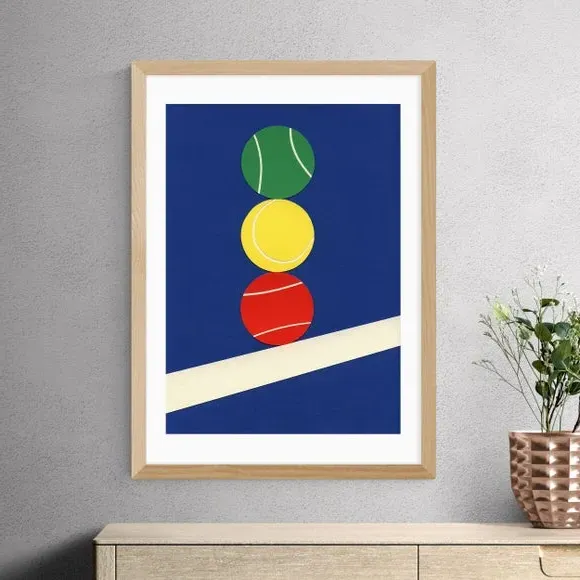 Tennis Art Print - Multicolor, Paper