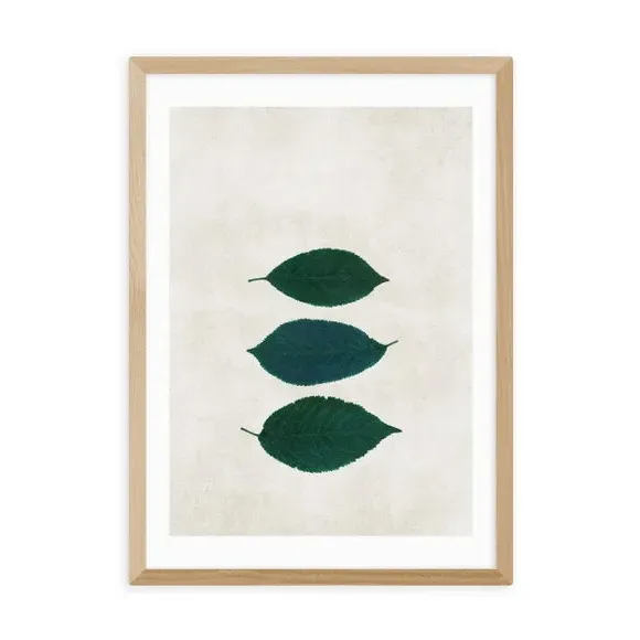 Three of a Kind Wall Print - Cream, Archival Paper