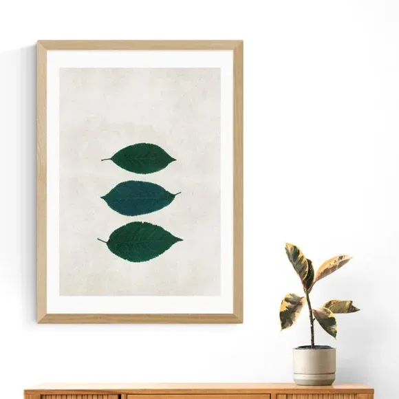Three of a Kind Wall Print - Cream, Archival Paper