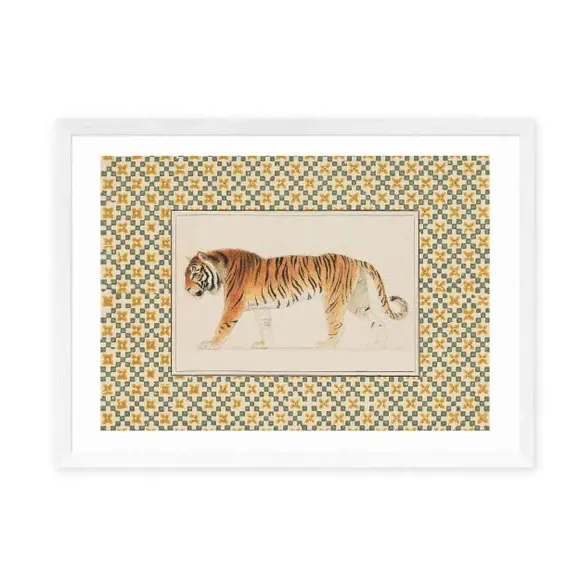 Tiger Wall Art Print - Orange
