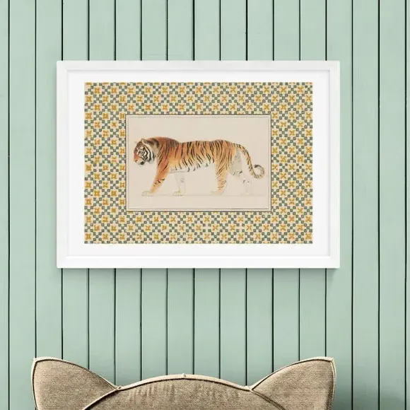 Tiger Wall Art Print - Orange